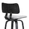 Armen Living Pico 26" Swivel Black Wood Counter Stool in Light Gray Fabric with Black Metal LCPIBABLKLTGR26 - alternate 4